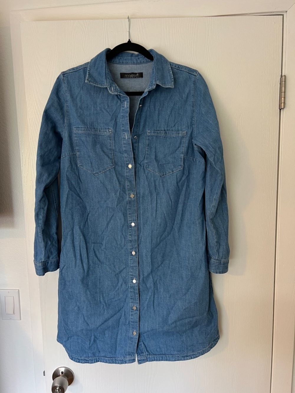 Mavi Light Blue Denim Shirt Dress
